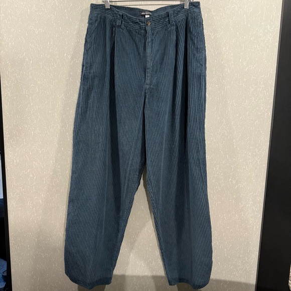 UO Blue Baggy Corduroy Beach Pants - Picture 3 of 8